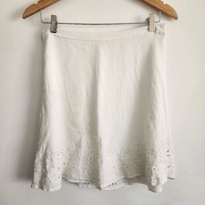 Anine Bing Skirt Ecru Size Small Eyelet Design Lined